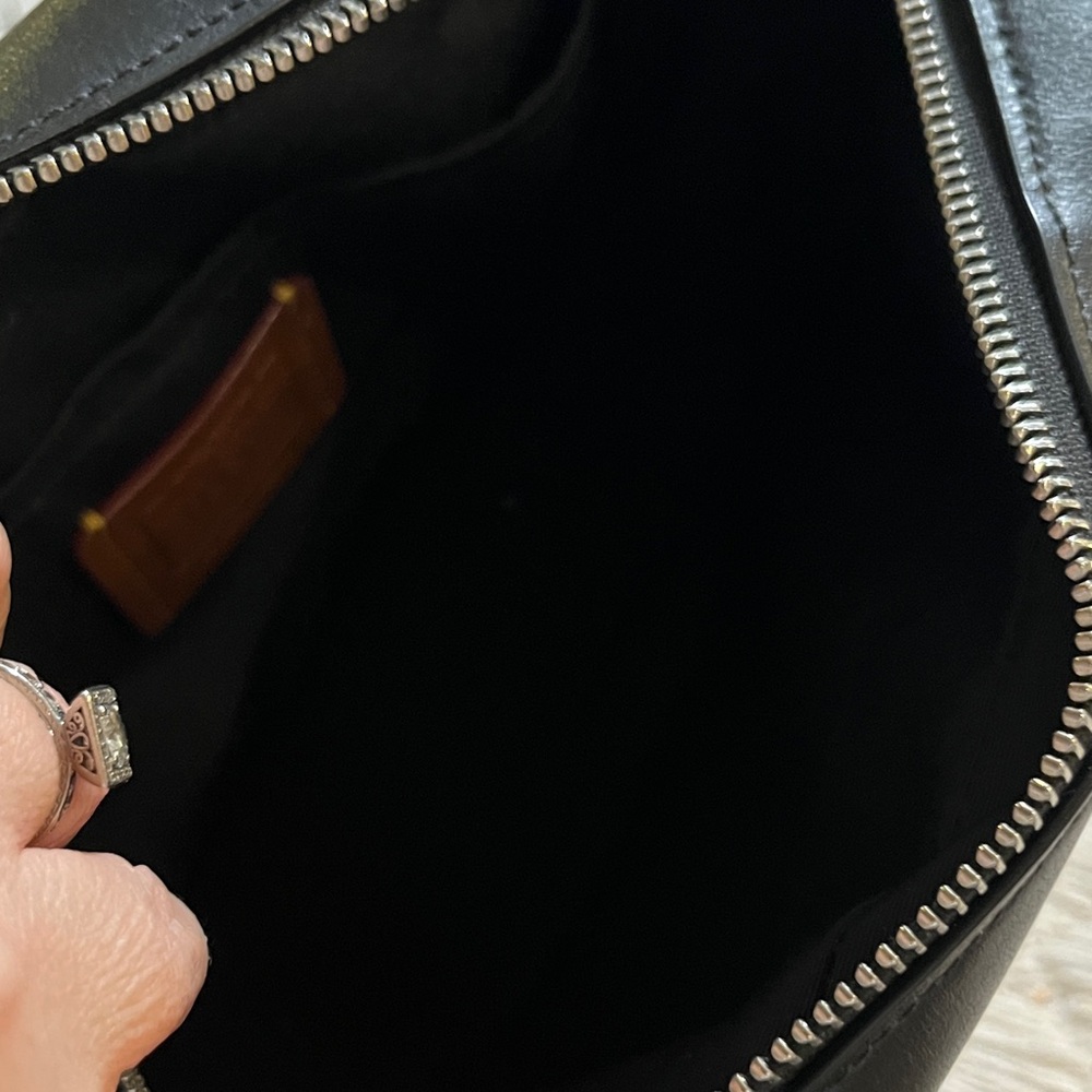 Coach Brown Signature Canvas Crossbody with Black Bow Print - Picture 8 of 10